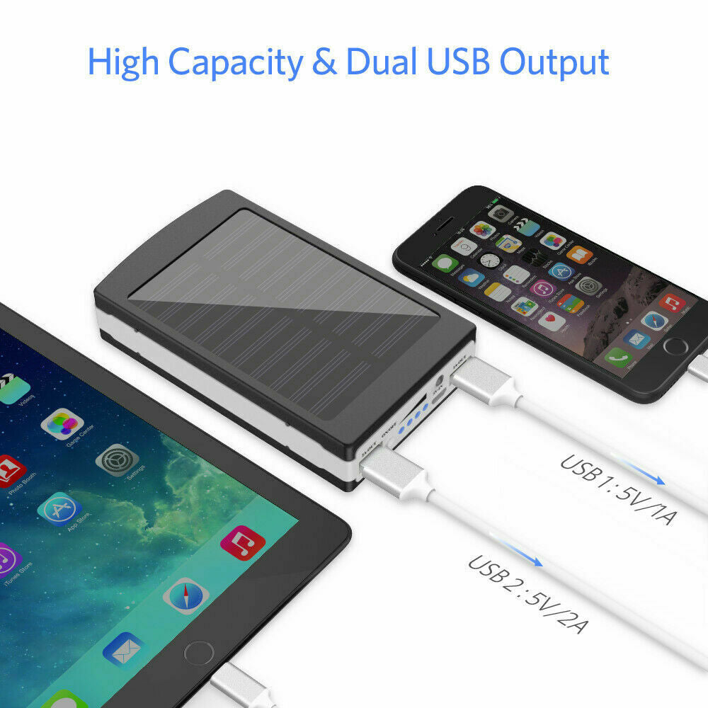 2024 Super Powerful USB Portable Charger Solar Power Bank for Cell Phone