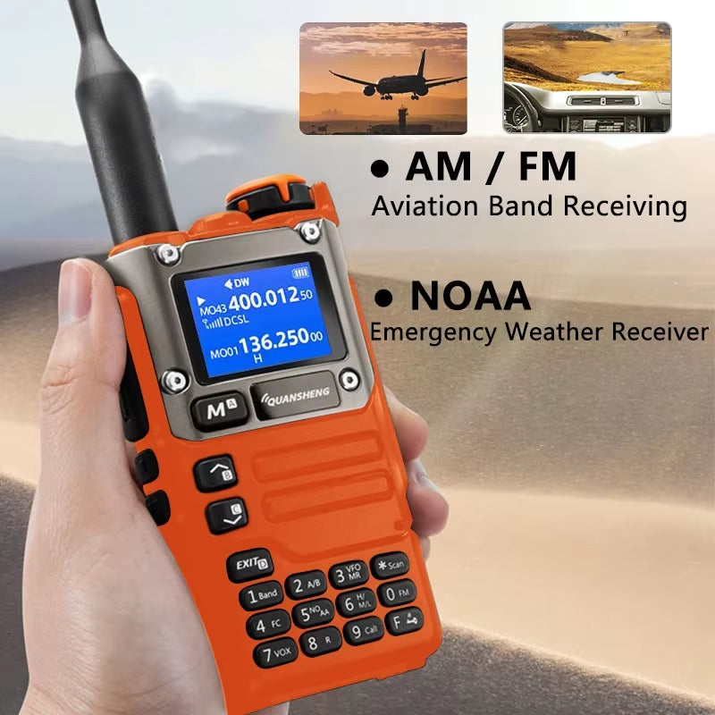 UV-K5(8) UV-K58 UV-K6 UVK58 Orange Two Way Radio 50-600Mhz AM FM Type C Charge Multi-Band UV-K5 Upgrade  K58
