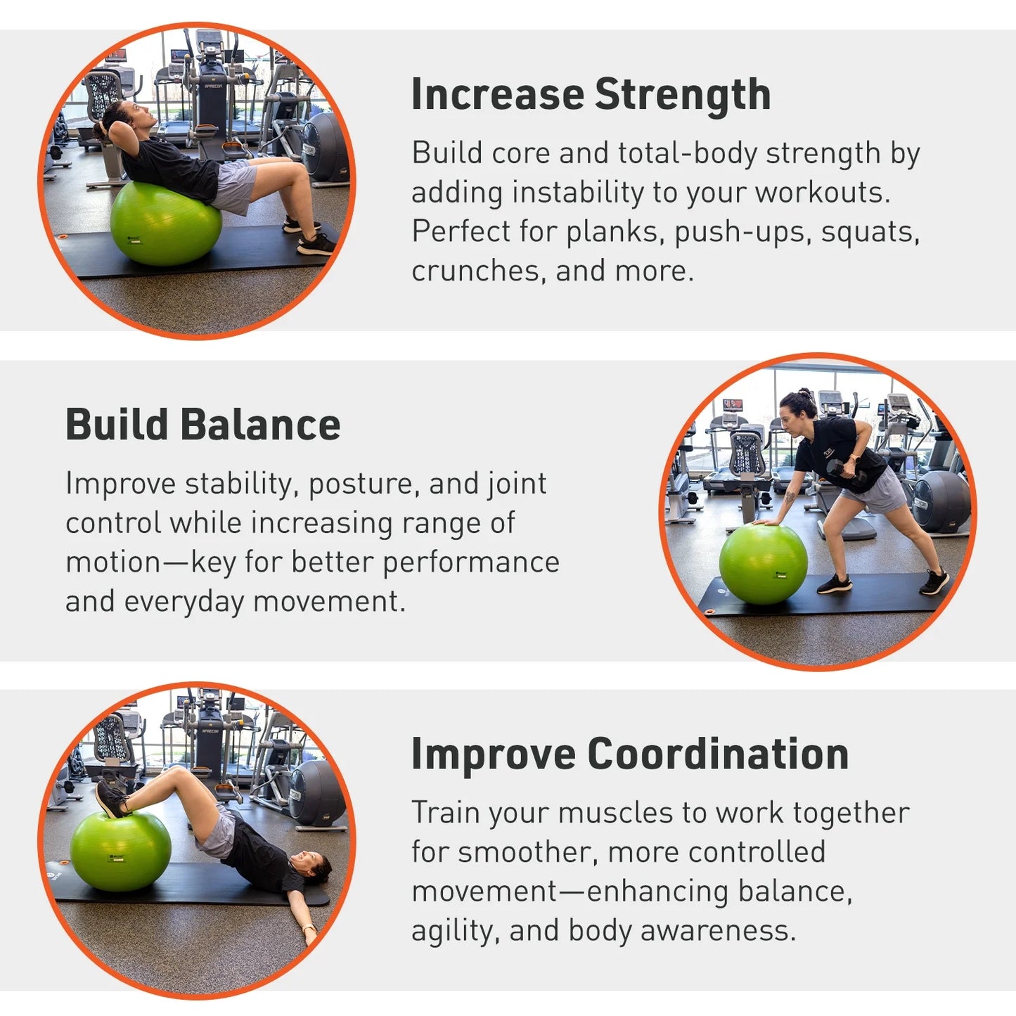 Purple Fitness Ball (45 Cm), Pump & Exercise Guide Included