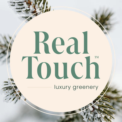 Real Touch™️ Pre-Lit Slim Nordmann Fir Artificial Christmas Tree - 9' - Warm Clear LED