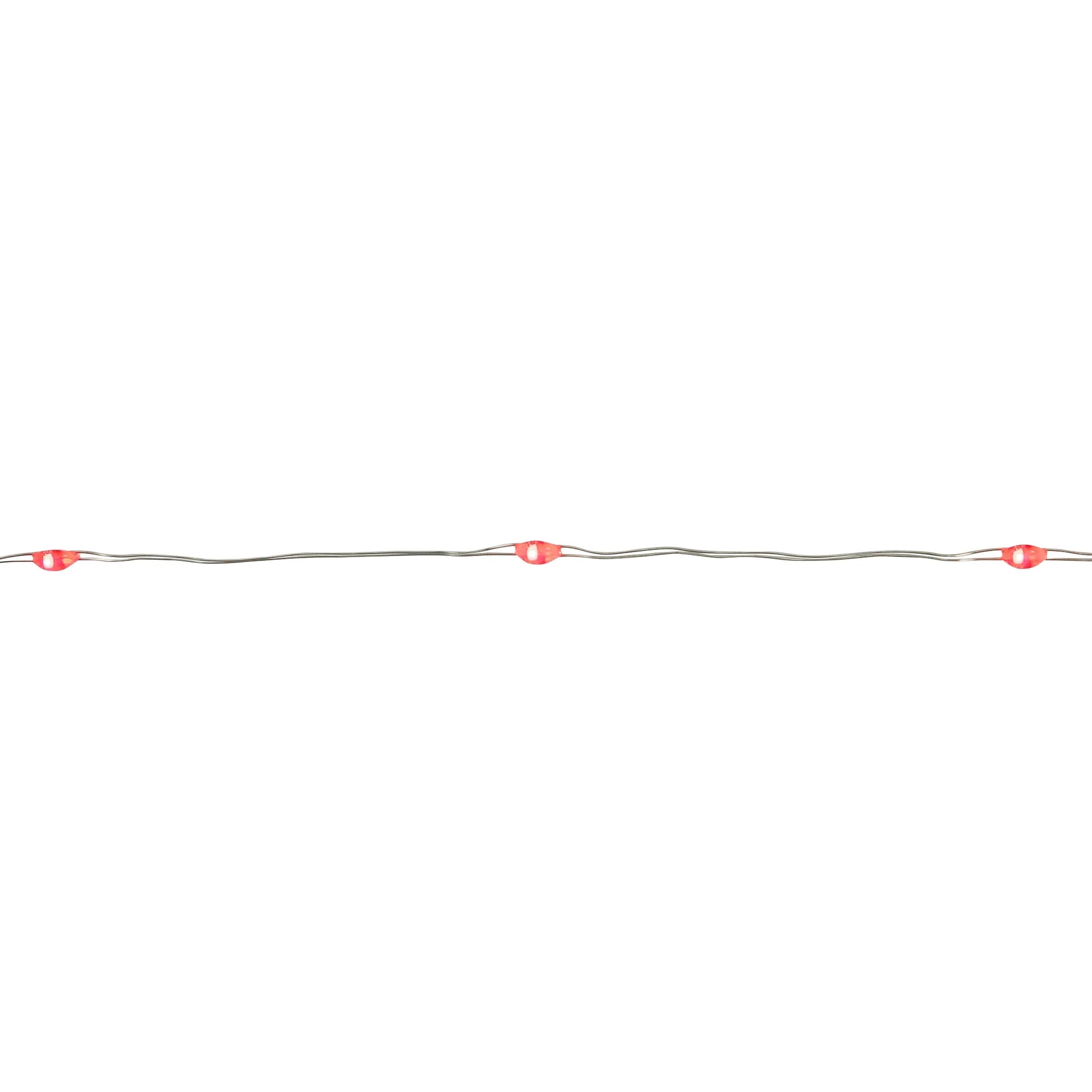 Micro Fairy Christmas Lights - LED Red - 16' Copper Wire - 100Ct