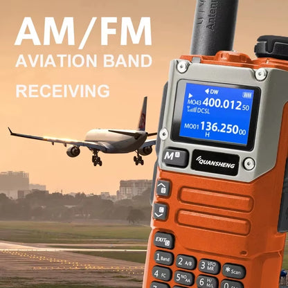 UV-K5(8) UV-K58 UV-K6 UVK58 Orange Two Way Radio 50-600Mhz AM FM Type C Charge Multi-Band UV-K5 Upgrade  K58