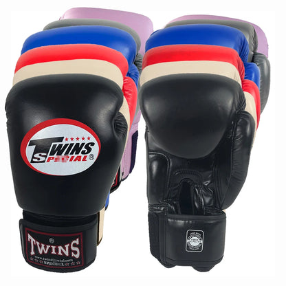 6 Colors Twins 8OZ 10OZ 12OZ 14OZ 16OZ Adult Kids PU Leather Kick Fighting Kick Punch Gloves Karate Muay Thai MMA Boxing Gloves
