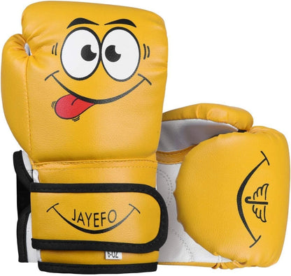 Kids Boxing Gloves - Youth Gloves for Kick Boxing, Muay Thai & MMA - Heavy Bag Gloves - 6 Oz - Yellow