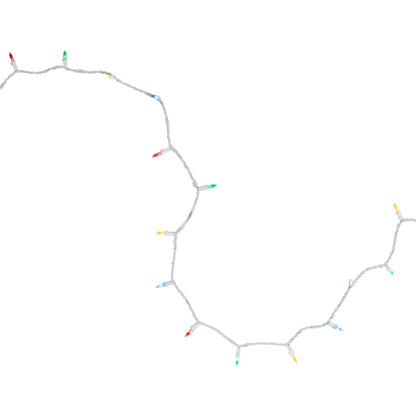 LED Mini Christmas Lights - Multi-Color - 33' White Wire - 100Ct