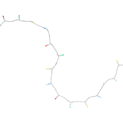 LED Mini Christmas Lights - Multi-Color - 33' White Wire - 100Ct