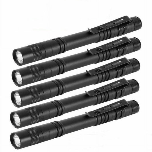 Mini LED Flashlight, 5 Pack Handheld Tactical Pocket Pen Light with Clip