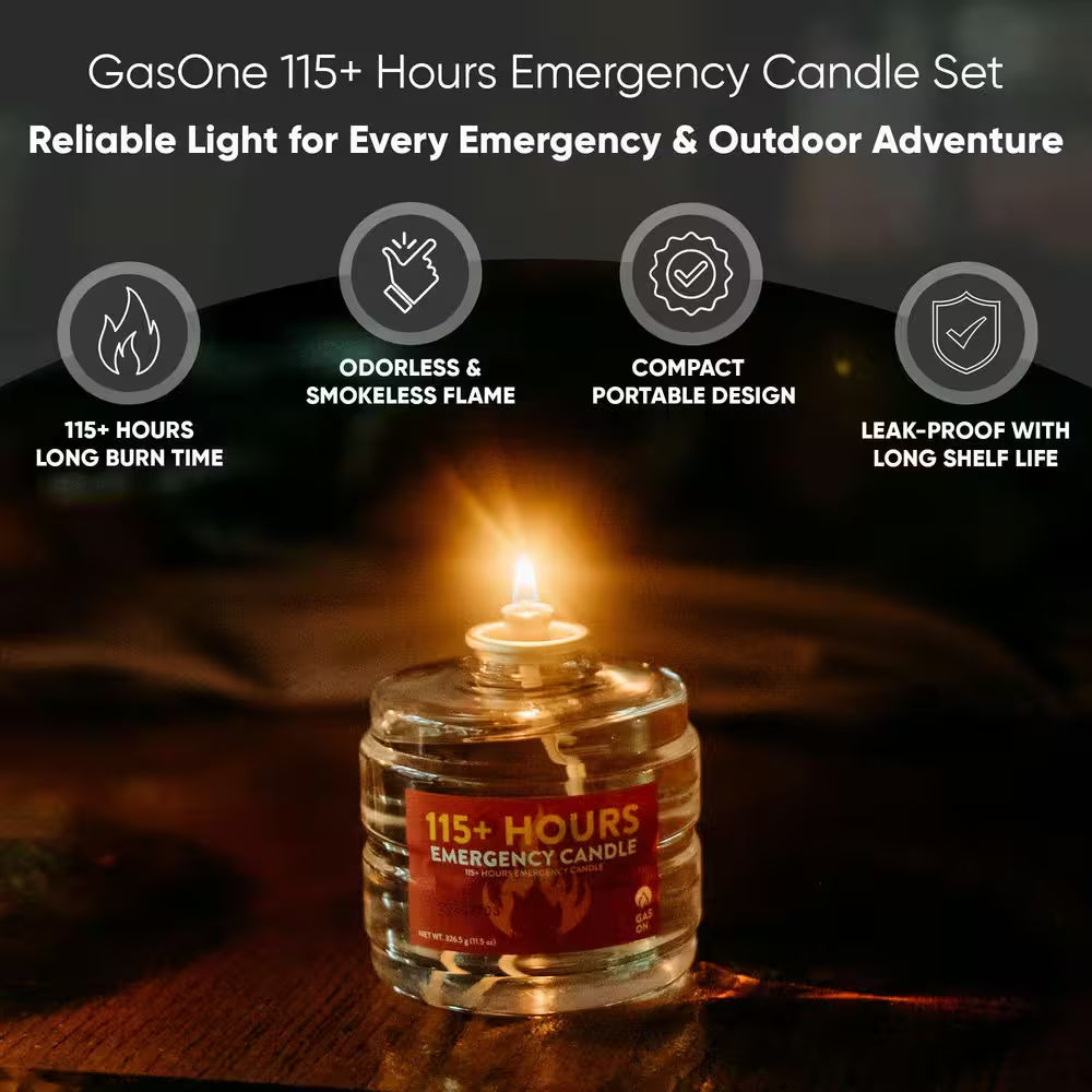 115 Hour Emergency Candles 8 Pack