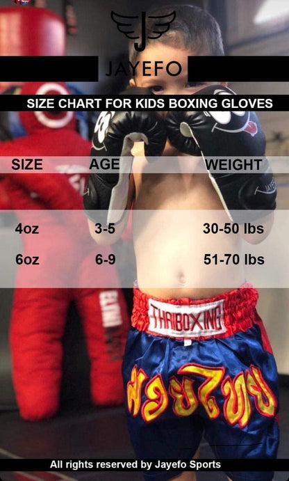 Kids Boxing Gloves - Youth Gloves for Kick Boxing, Muay Thai & MMA - Heavy Bag Gloves - 6 Oz - Yellow