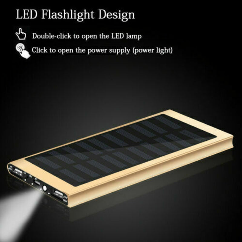 2024 Super Powerful USB Portable Charger Solar Power Bank for Cell Phone