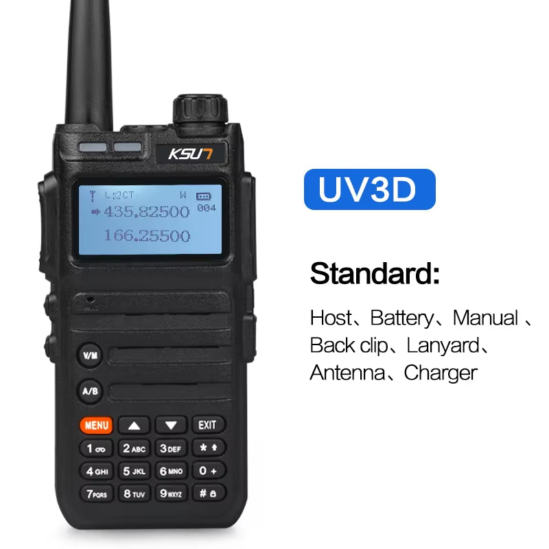 Walkie Talkie Long Range VHF UHF Dual Band Two Way Radio Station VOX Communicator Transceiver Powerful Walkie-Talkie  UV3D
