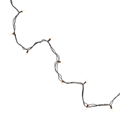 Mini Incandescent Christmas Lights - Clear - 10' Brown Wire - 50Ct