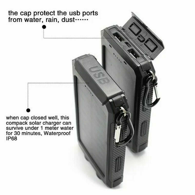 2024 Super Powerful USB Portable Charger Solar Power Bank for Cell Phone
